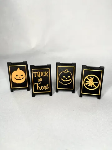 Letrero o emblema decorativo: Aufklappbare Halloweenschilder — vista de referencia 5