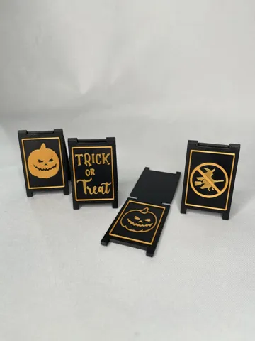 Letrero o emblema decorativo: Aufklappbare Halloweenschilder — vista de referencia 4
