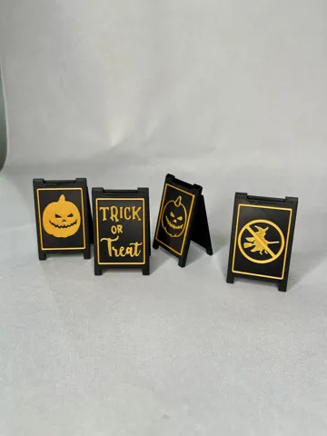 Letrero o emblema decorativo: Aufklappbare Halloweenschilder — vista de referencia 3