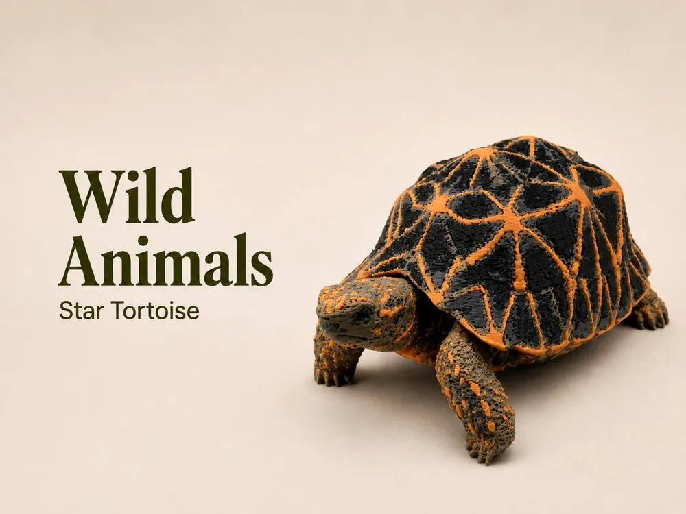 Adorno temático: Star Tortoise. Referencia del modelo original.