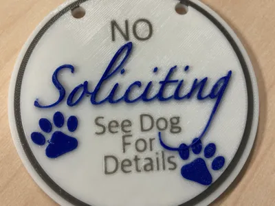 No Soliciting sign
