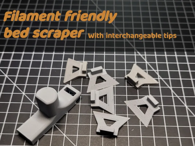 Filament-friendly bed scraper