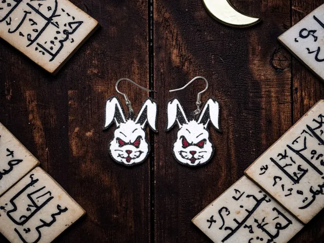 Rage rabbit earrings