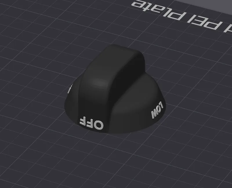 Stove Knob D-Shape Hole & insert