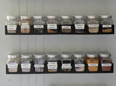 Wall mounted Spice Rack for Kmart jars 4 slot