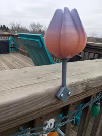 added stake with screw attachment option for deck rail