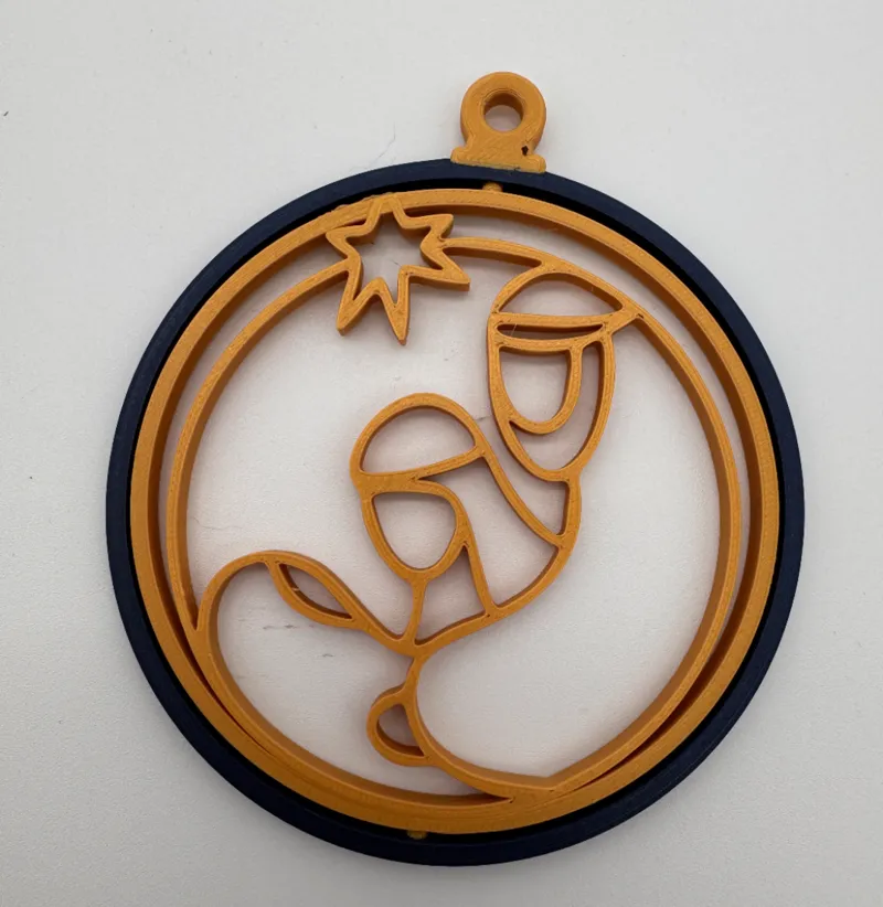 Holy Family Nativity Spinning Christmas Ornament