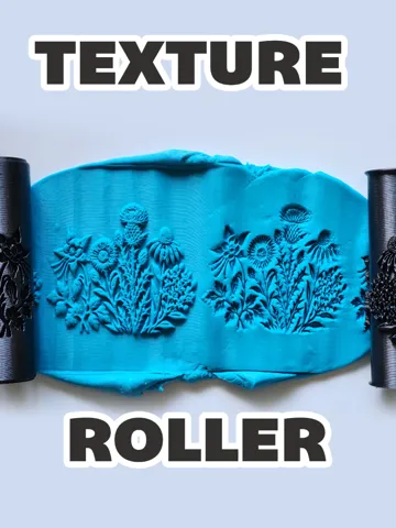Modelo para impresión 3D: Texture Roller V401 | Flowers — vista de referencia 2