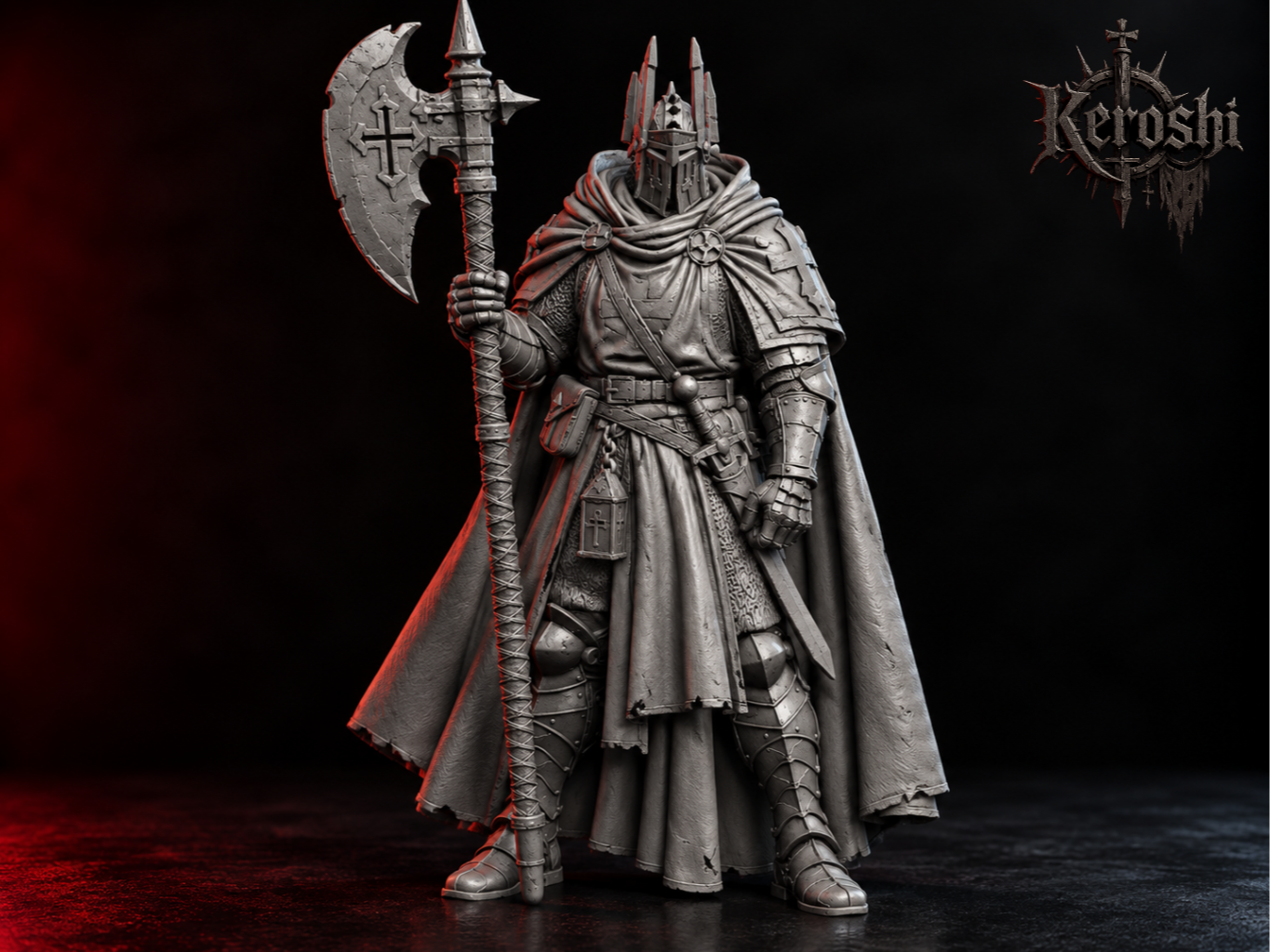 Black Axeman 32mm - 3D printed People, in stock in India