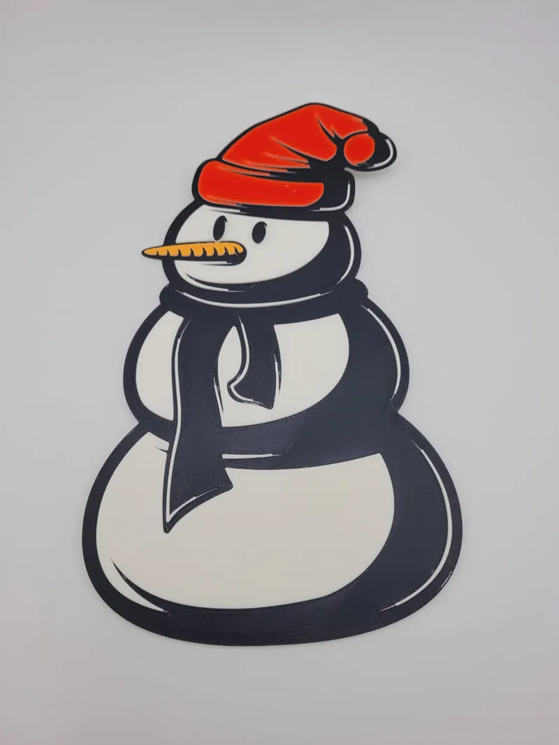 Snowman 2D already painted ready to print