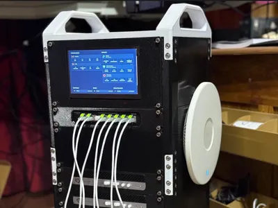 Pi 7" touch screen panel 10 inch rack - KWS rack