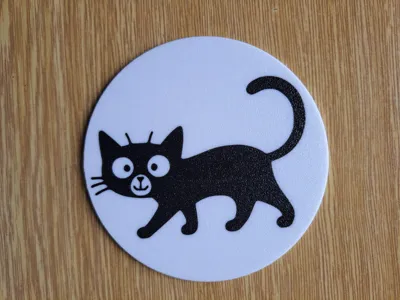 Cat Pose Coaster #10 – Walking Cat