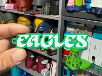 Throwback Philadelphia Eagles Wordmark Keychain