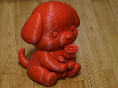 Valentine Dog Holding a Rose – Cute Gift