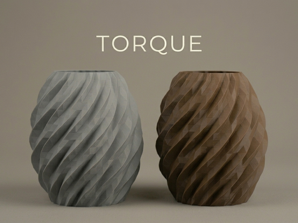 Torque - Elegant Faceted Spiral Vase
