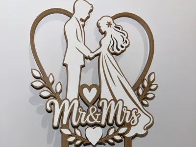 Mr&Mrs wedding topper