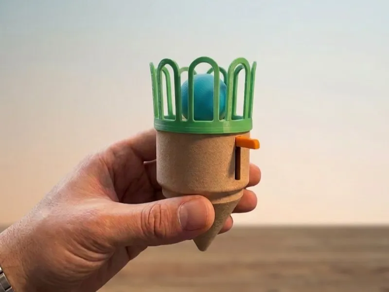 Ice cream ball shooter fidget toy (toss and catch)