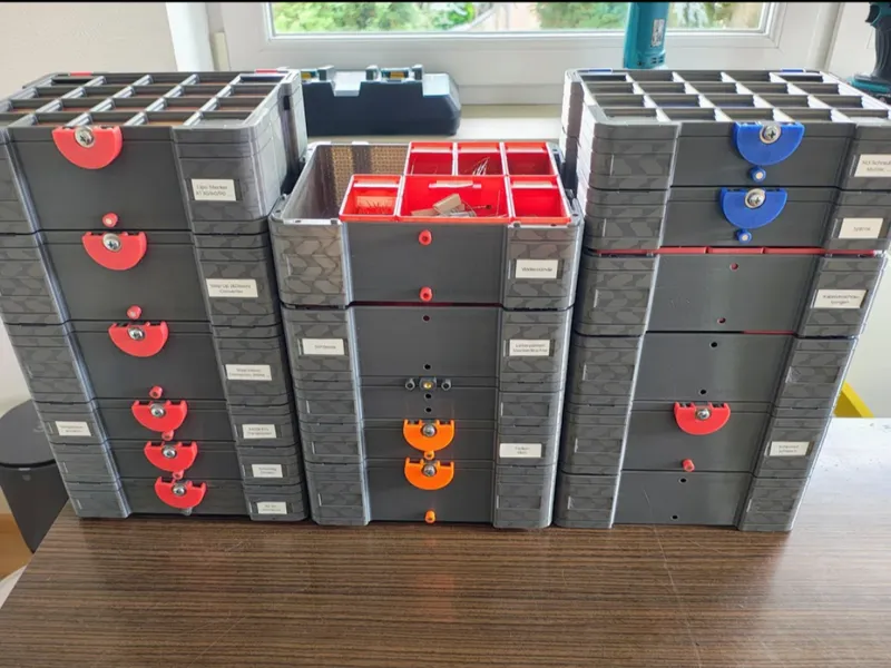 easy linkable Gridfinity Storage box parametric