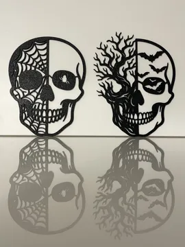 Adorno temático: Halloween Skull Wall Art – 2 Spooky Designs — vista de referencia 3