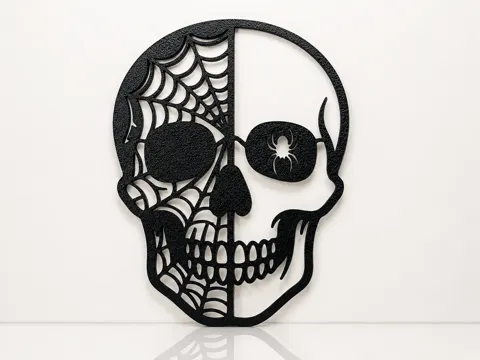 Adorno temático: Halloween Skull Wall Art – 2 Spooky Designs — referencia de MakerWorld