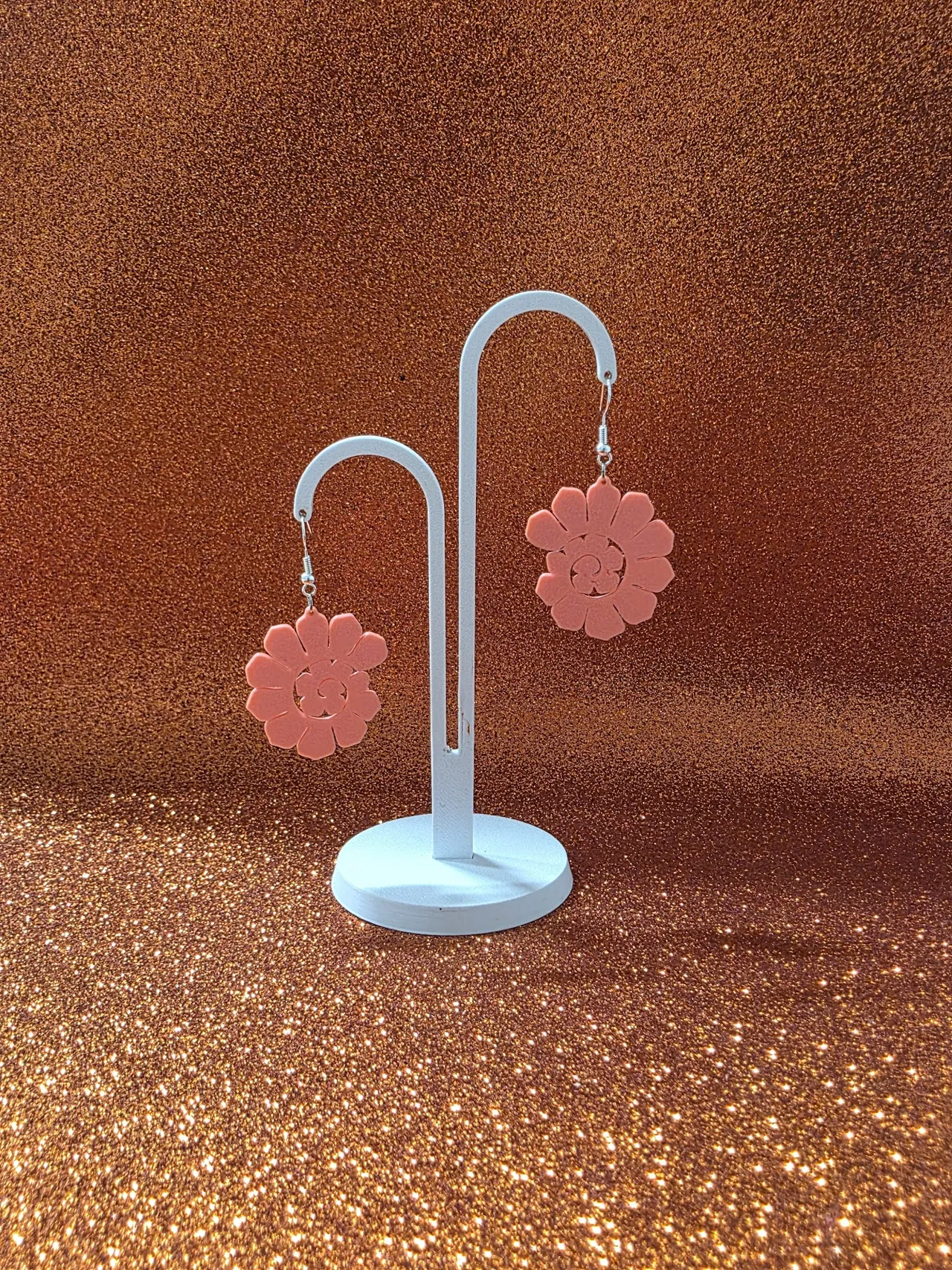 Spiral flower v2 earrings view 3
