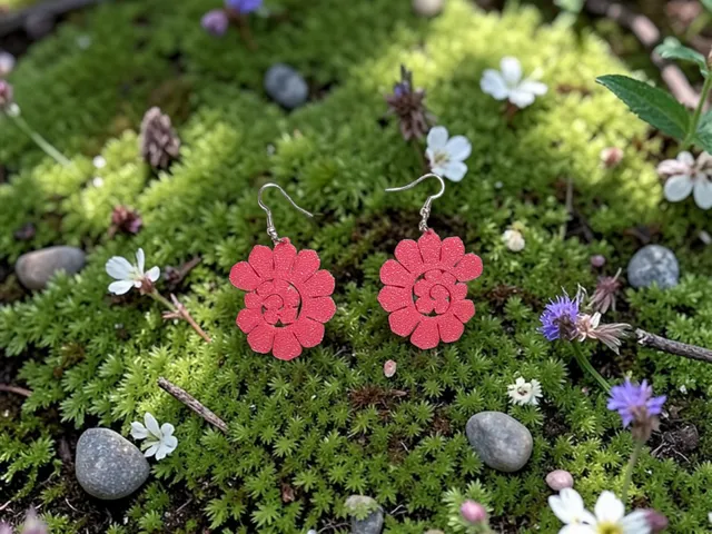 Spiral flower v2 earrings