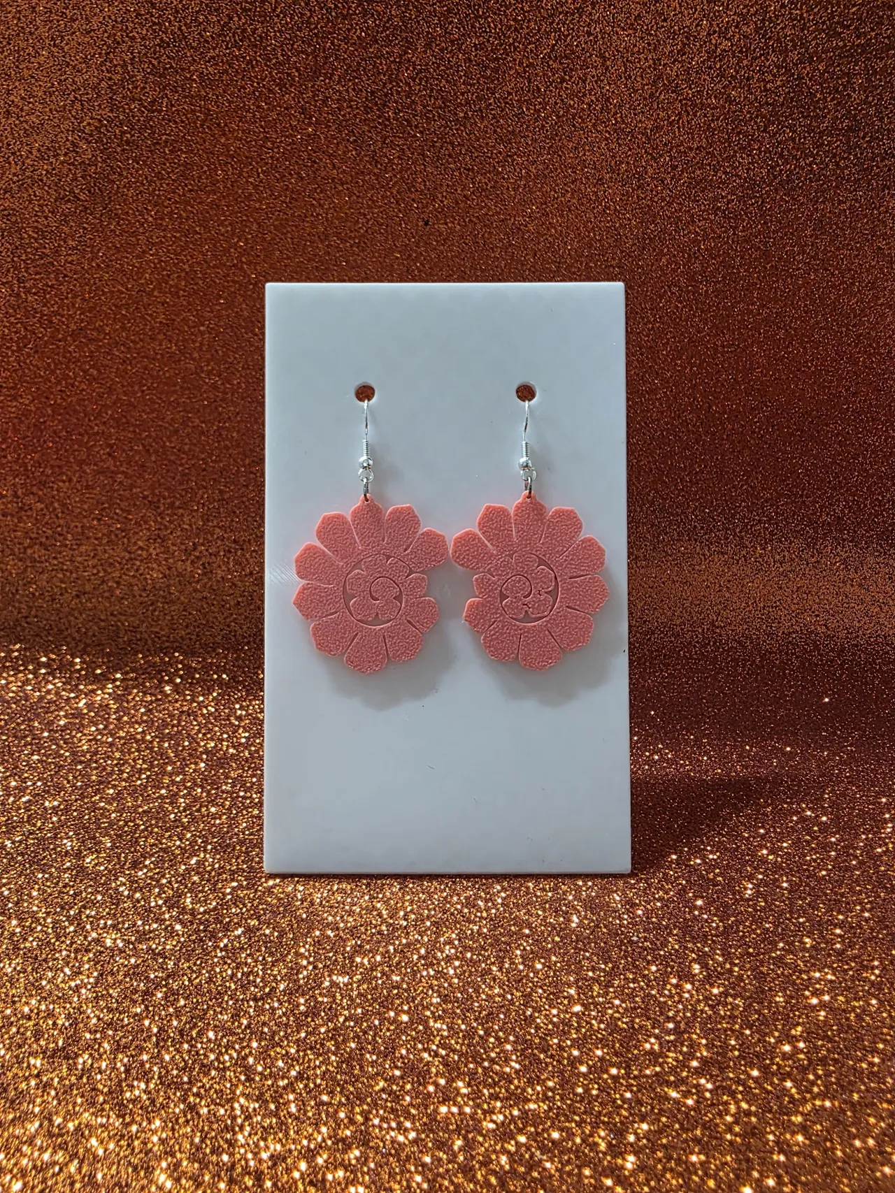 Spiral flower v2 earrings view 2