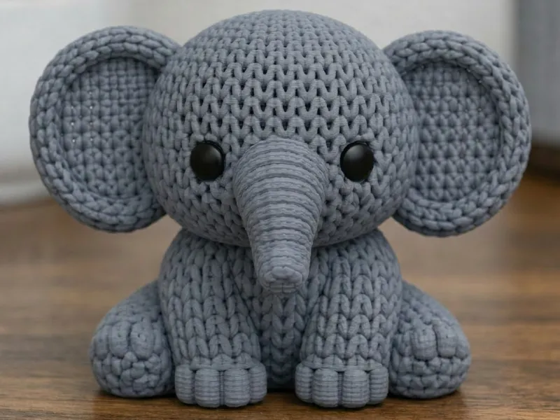 Cute Knitted Elephant