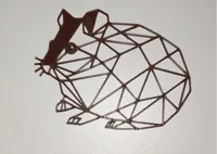 Décor mural line art hamster — photo 2