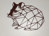 Décor mural line art hamster — photo 1