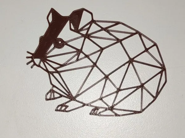 Décor mural line art hamster
