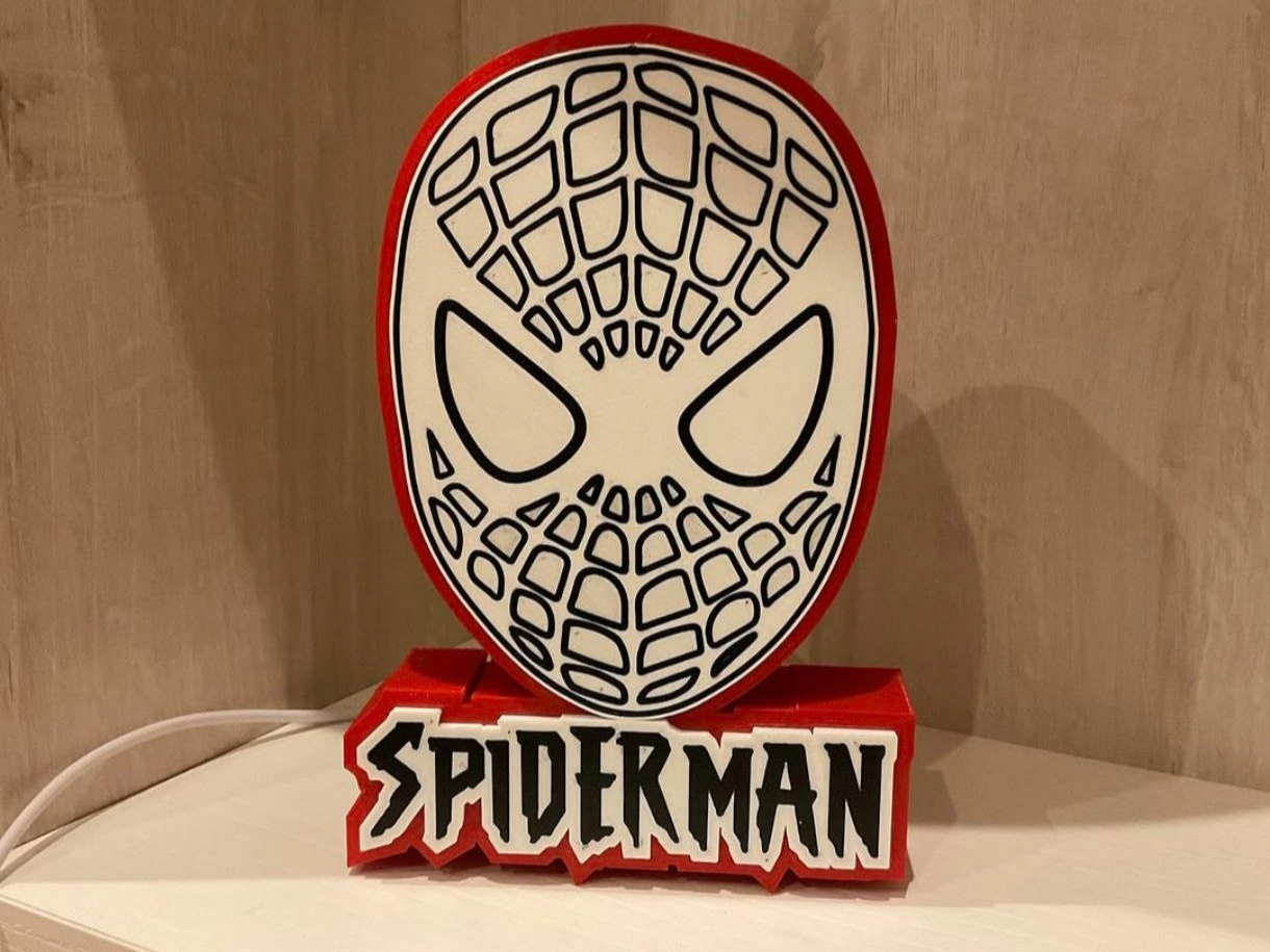 Spiderman caja de luz 