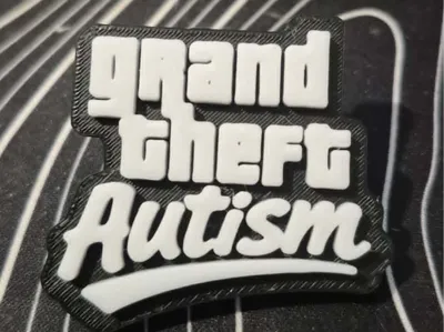 Grand Theft Autism Pin Badge