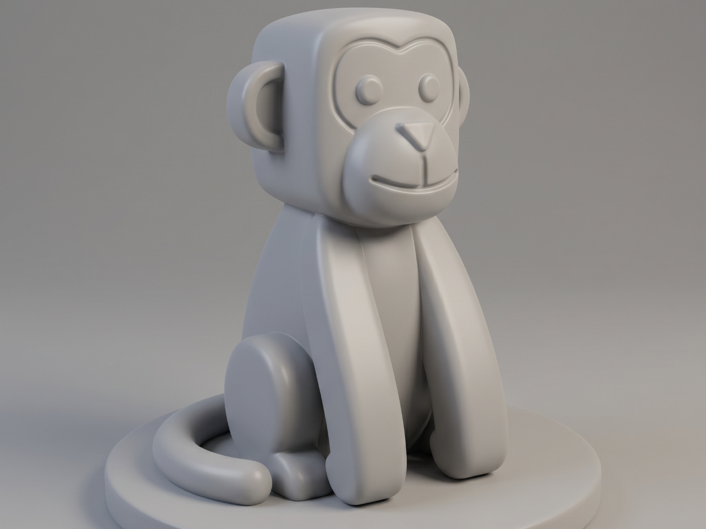 simple monkey sitting