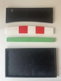 Not cut, separated by colours