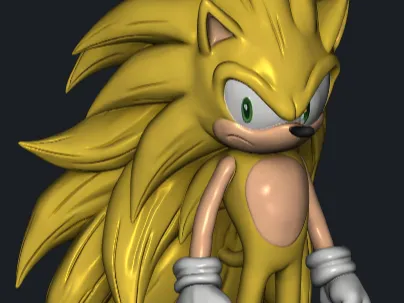 Super Saiyan 3 Sonic (DBZ inspired)