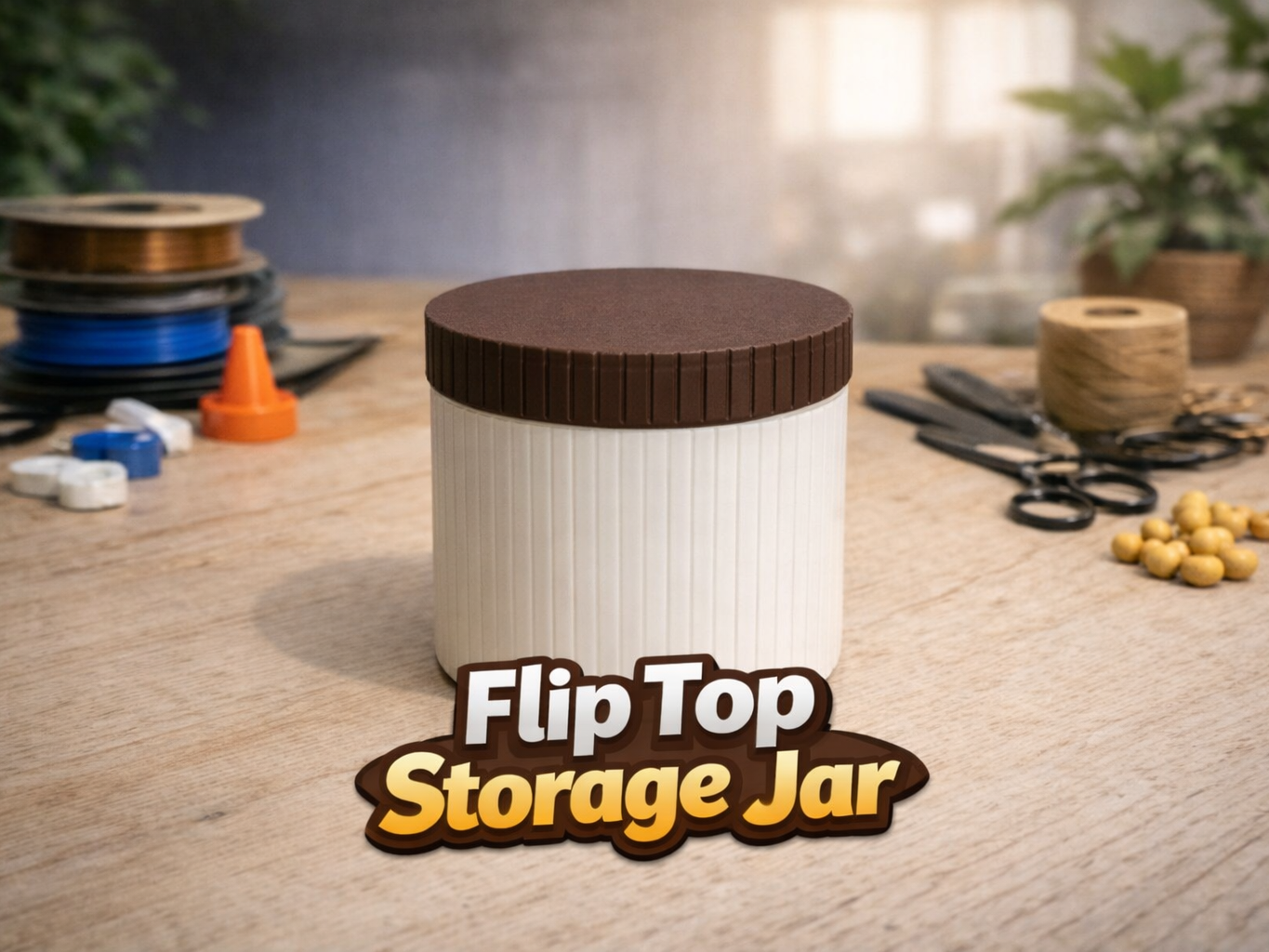 Flip Top Storage Jar