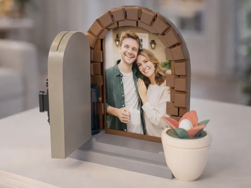 Opening Door Photo Frame A6
