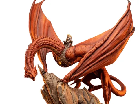 Figura decorativa: Caraxes & Prince Daemon Targaryen – Ground Stance — referencia de MakerWorld