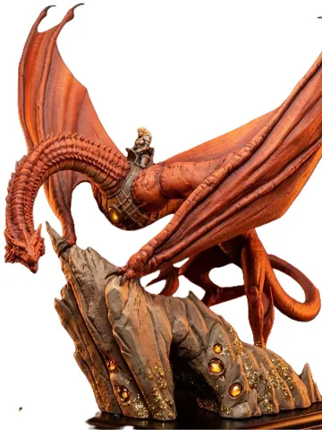 Figura decorativa: Caraxes & Prince Daemon Targaryen – Ground Stance — vista de referencia 2