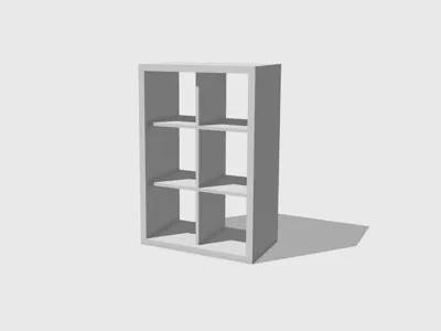 Miniature IKEA Kallax shelving unit