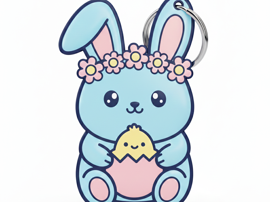 Easter Bunny & Chick Keychain