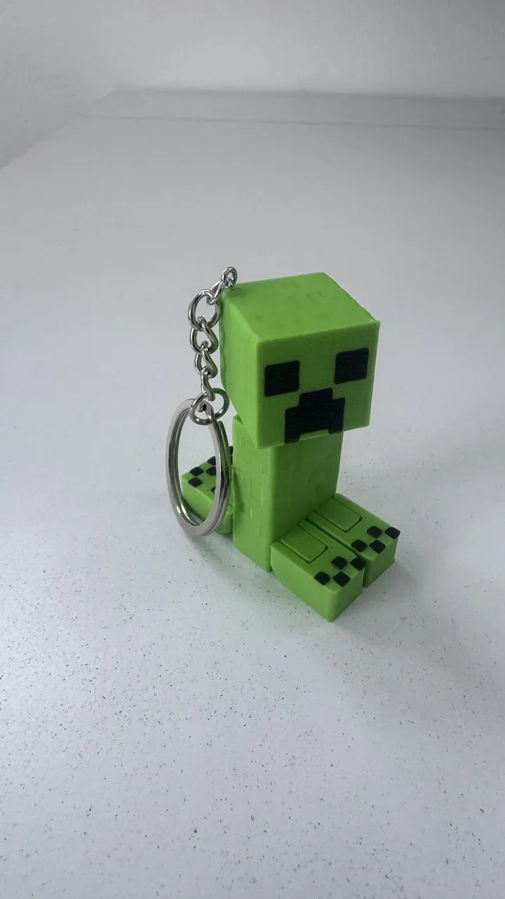 Minecraft creeper articulated keychain - Free 3D Print Model - MakerWorld