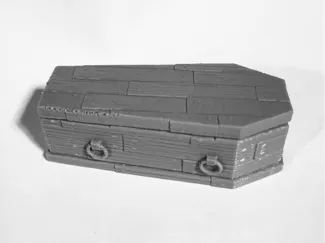 Wooden grain coffin, casket