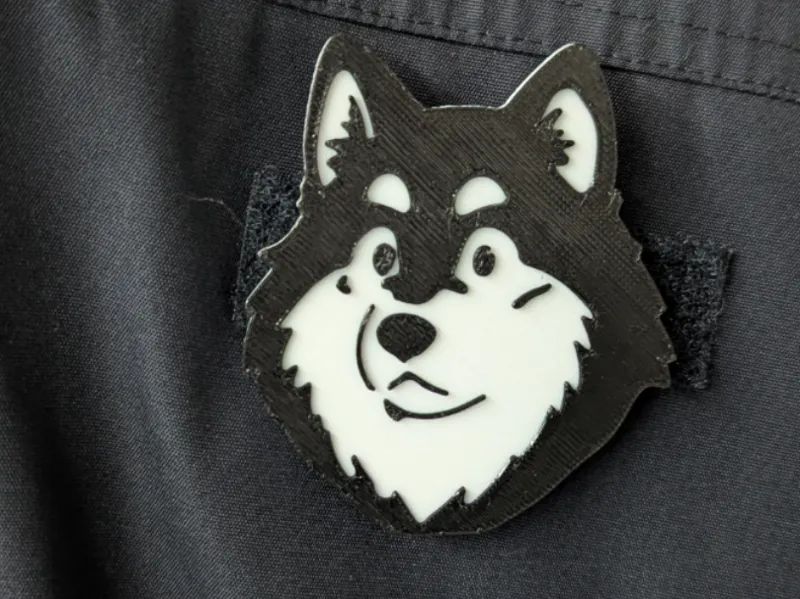 Cute dog head / Funny Malamute head / Key chain