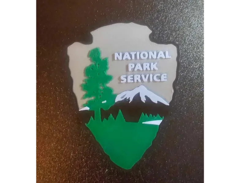 National Park Service Sign Without Bison