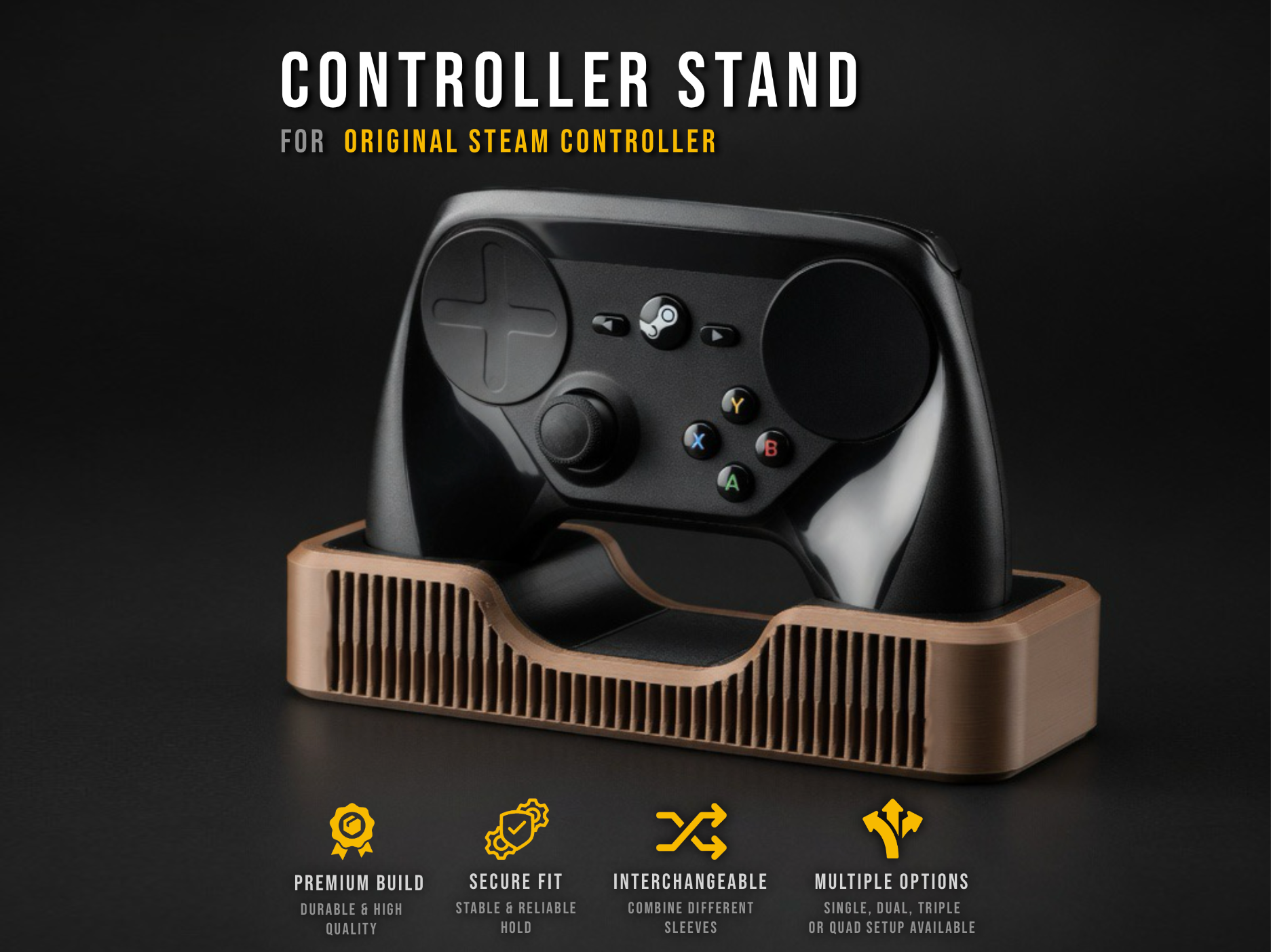 Steam (2015) Controller Stand - Free 3D Print Model - MakerWorld
