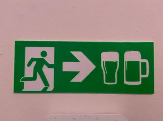Beer Exit Sign