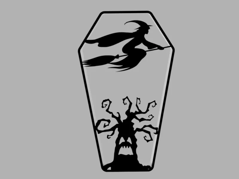 Halloween Casket Witch