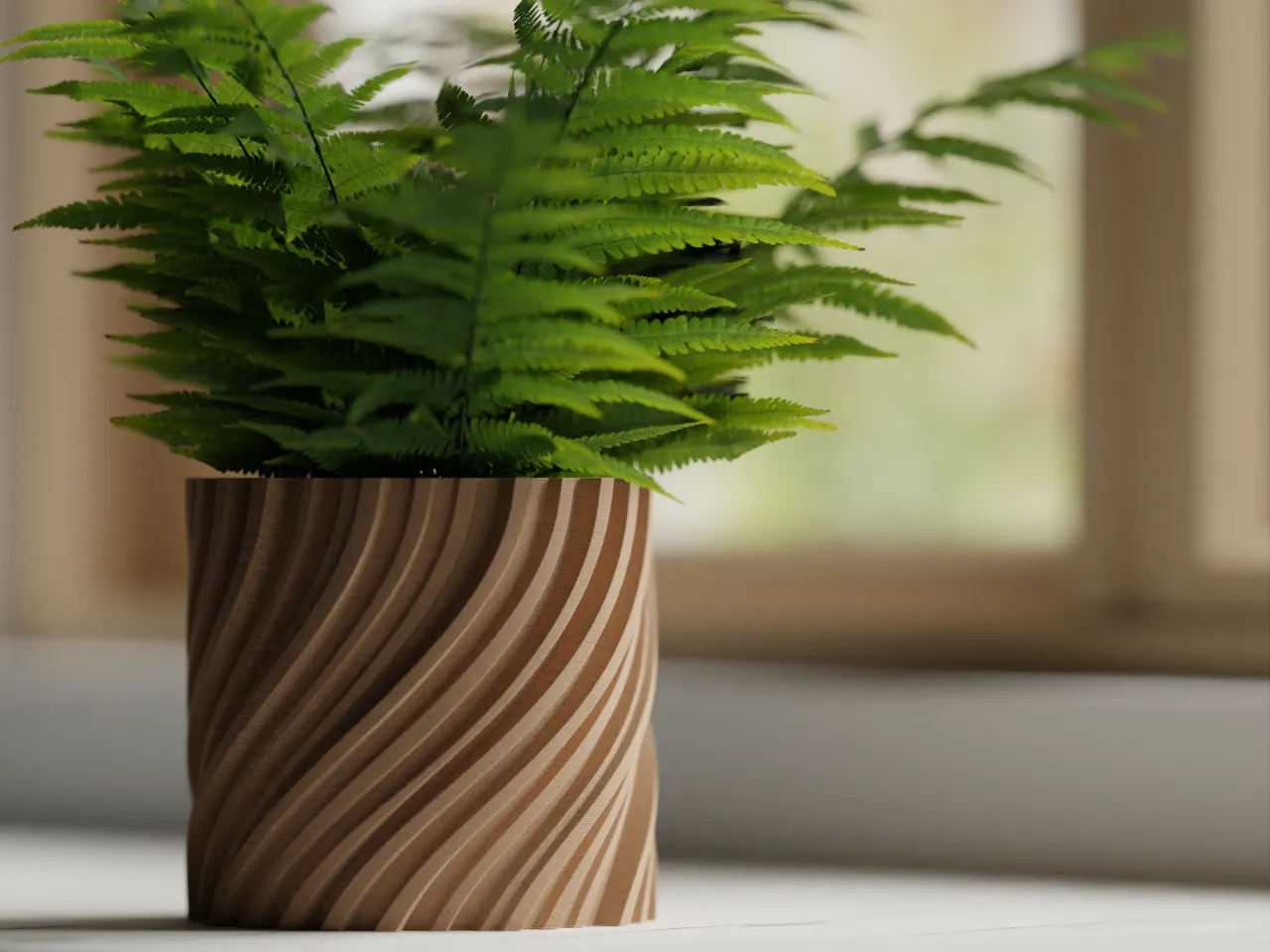 Plant Pot Planter Wavy 2 twisted view 4